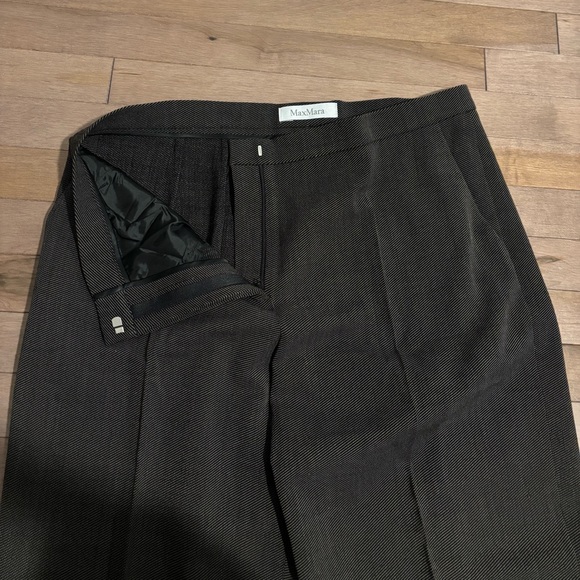MaxMara Striped Work Pants / Suit Pants / Trousers size 14 black and Tan - Picture 4 of 11